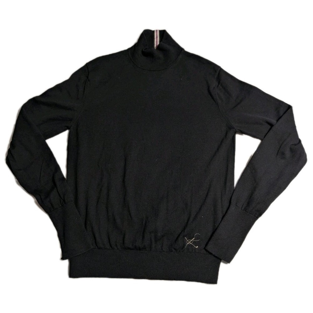 PING x Hideoki Matsuyama Black‎ Mock Neck Sweater Mens Medium Made in Italy